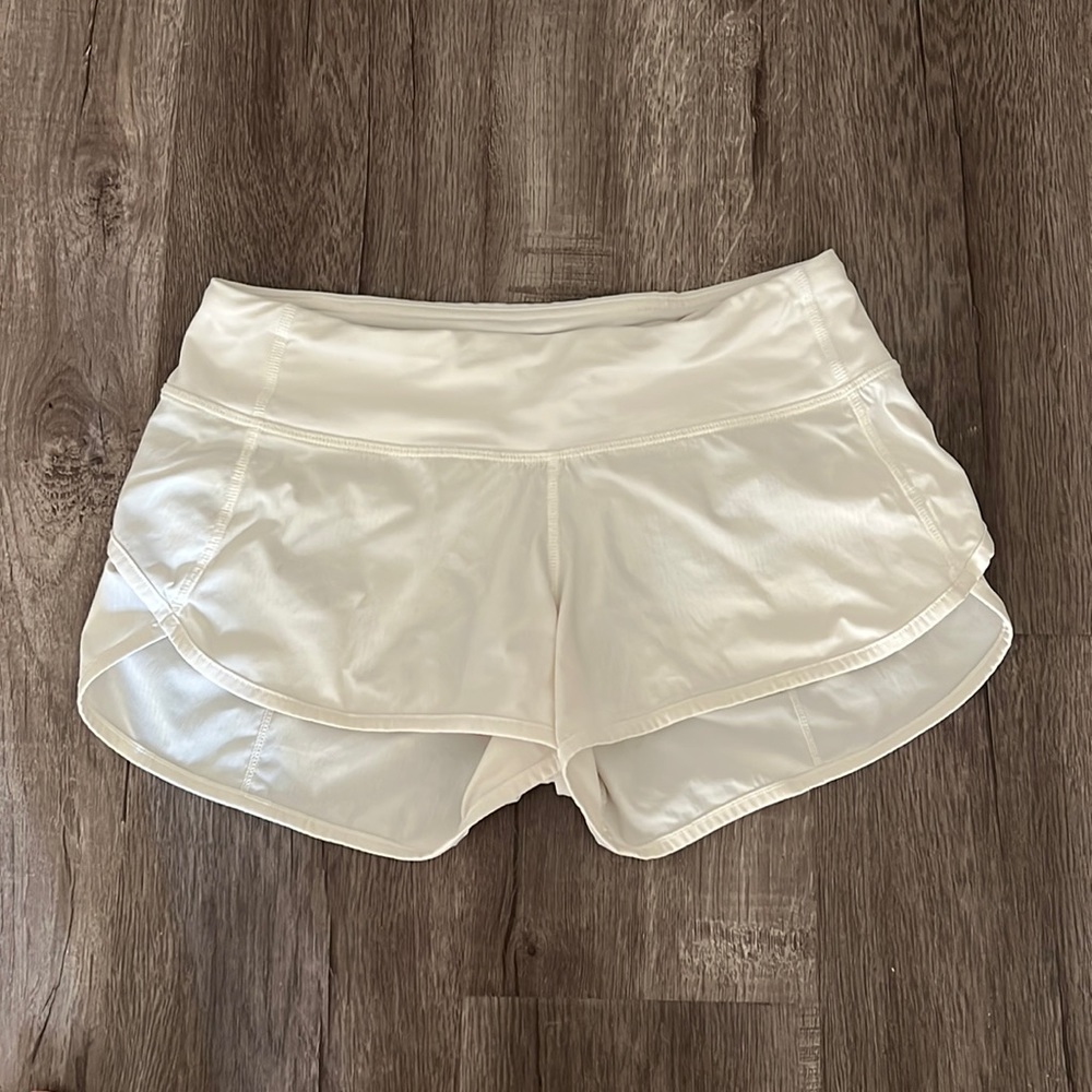 White Lululemon shorts
